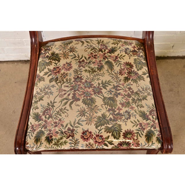 Wood Kindel Furniture Style Regency Carved Mahogany Side Chairs or Dining Chairs, Pair For Sale - Image 7 of 11