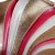 Mid 20th Century Vintage Italian Art Glass Footed Bowl Murano Glittery Copper Aventurine Pink Red White Ribbons Dish For Sale - Image 5 of 8