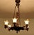 Large Art Deco Sculptural Chandelier in Bronze and Glass, 1930s For Sale - Image 6 of 18
