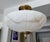 Metal 1970s French Directoire Style Alabaster Flushmount Ceiling Light For Sale - Image 7 of 16