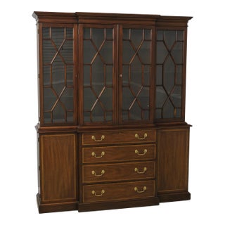 Henkel Harris Mahogany London Breakfront China Cabinet For Sale