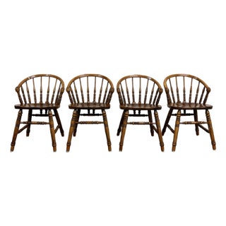 Vintage Richardson Brothers Co Art Nouveau Colonial Style Windsor Dining Chairs For Sale