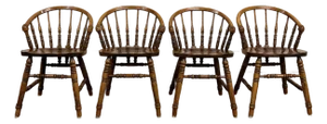 Vintage Richardson Brothers Co Art Nouveau Colonial Style Windsor Dining Chairs