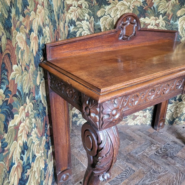 Wood Country House Oak Console Table, 1840 For Sale - Image 7 of 9