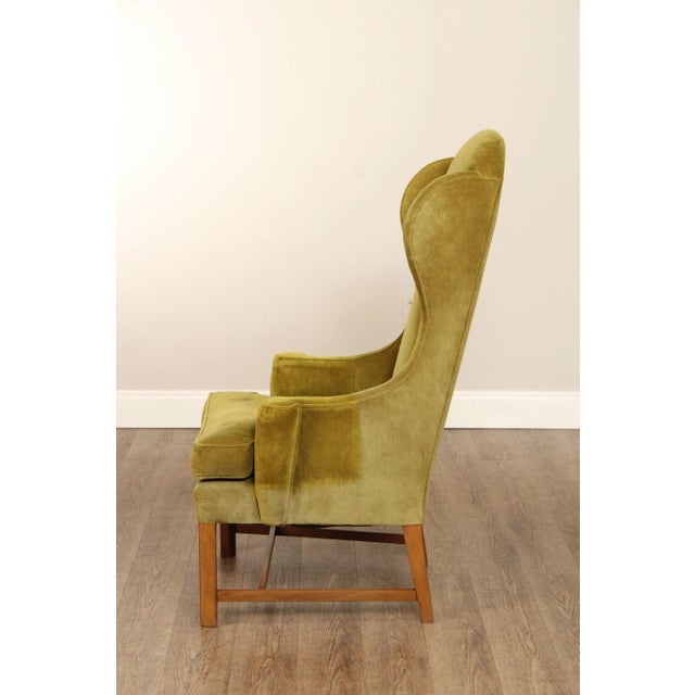 Chippendale Style Tall Back Wing Chair For Sale - Image 9 of 12