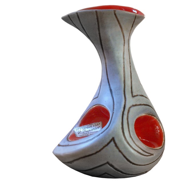 French Ceramic Vase by Robert Dupanier, 1950s For Sale