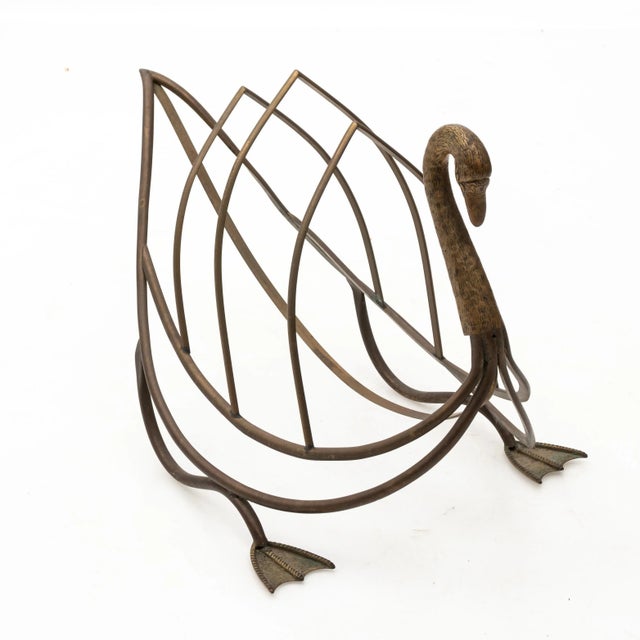 Maison Jansen Maison Jansen Brass Magazine Rack For Sale - Image 4 of 10