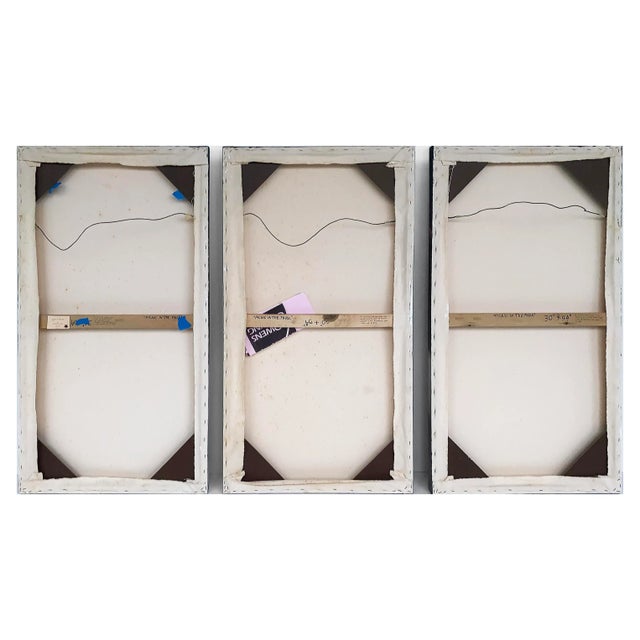 Winifred Godfrey Triptych Paintings Oil on Canvas-Set of 3 For Sale In Miami - Image 6 of 8