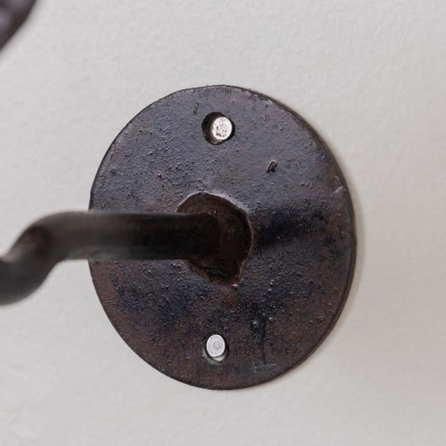 1950s Spanish Iron Flower Wall Hook For Sale - Image 11 of 11