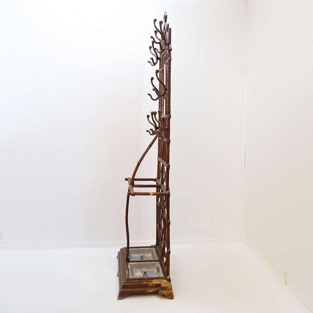 Brown Coat Rack in Faux Bamboo, 1800s For Sale - Image 8 of 16