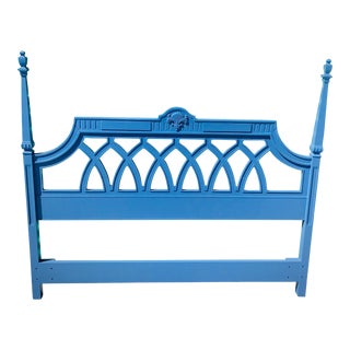 Cotswolds Collection - Vintage Latticework & Post Headboard by Drexel For Sale