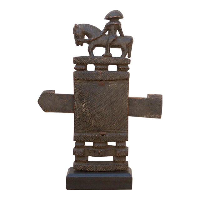 Rare Bamana Carved Warrior Door Lock For Sale