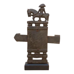 Rare Bamana Carved Warrior Door Lock