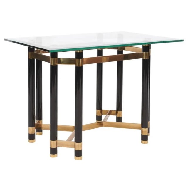 Karl Springer Modern Karl Springer Style Brass Side Table. For Sale - Image 4 of 5