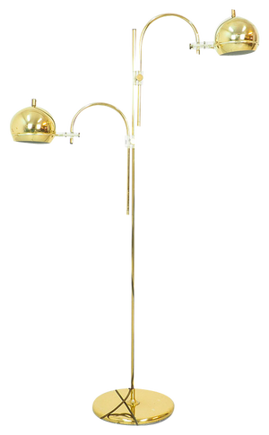 Brass Arc Floor Lamp from Gepo, 1960s