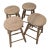 Late 20th Century Stripped Un-Stained Four (4) Virginia House Oak Bar Stools For Sale