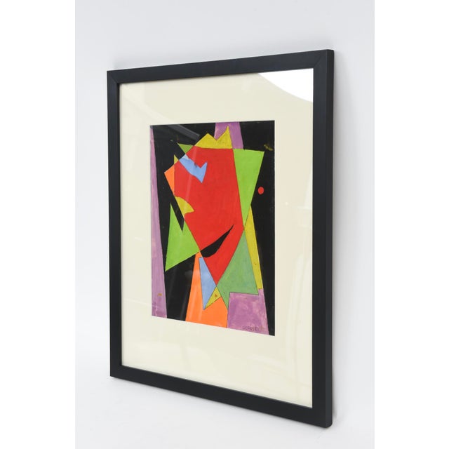 This one of kind vintage signed abstract Rolph Scarlett acrylic on paper dates from the 60's. It has just been recently...