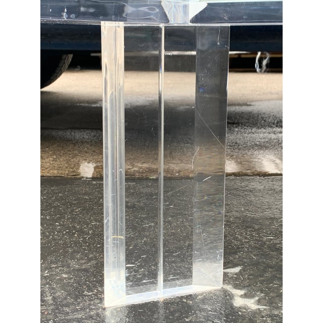 Mid-Century Modern Lucite Coffee Table For Sale - Image 9 of 10