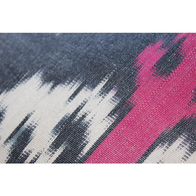 Contemporary Handmade Silk Ikat Pillow For Sale In Washington DC - Image 6 of 9