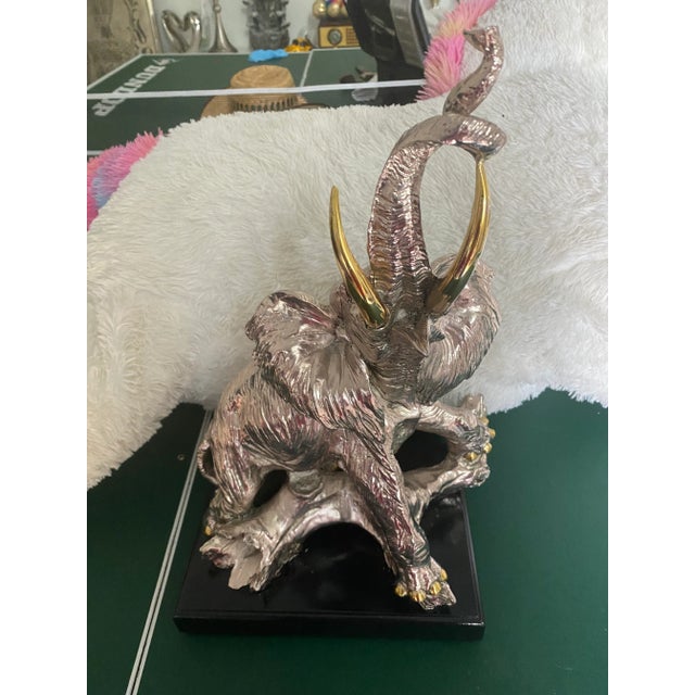 Mid-Century Modern Sterling Silver and Gold-Tone Elephant by Argento For Sale - Image 3 of 11