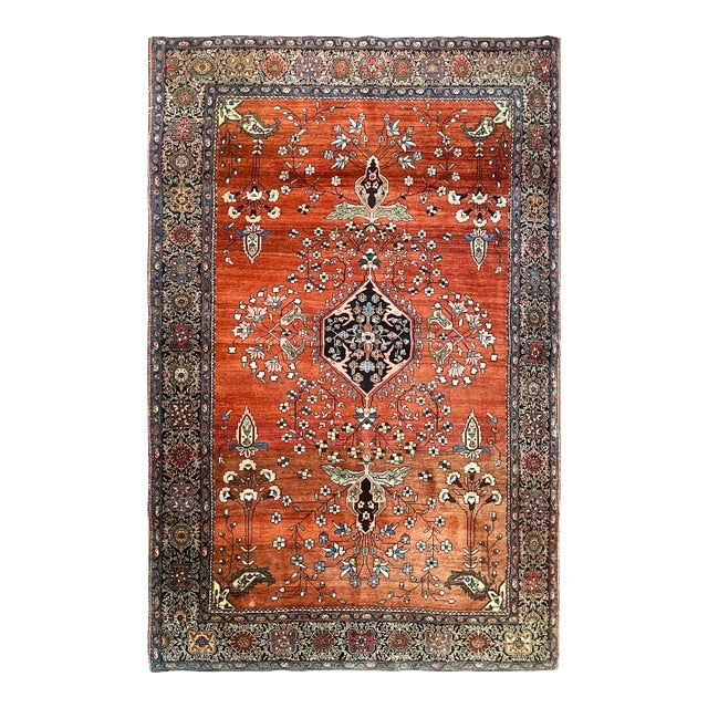 Antique Persian Sarouk Feraghan Rug For Sale