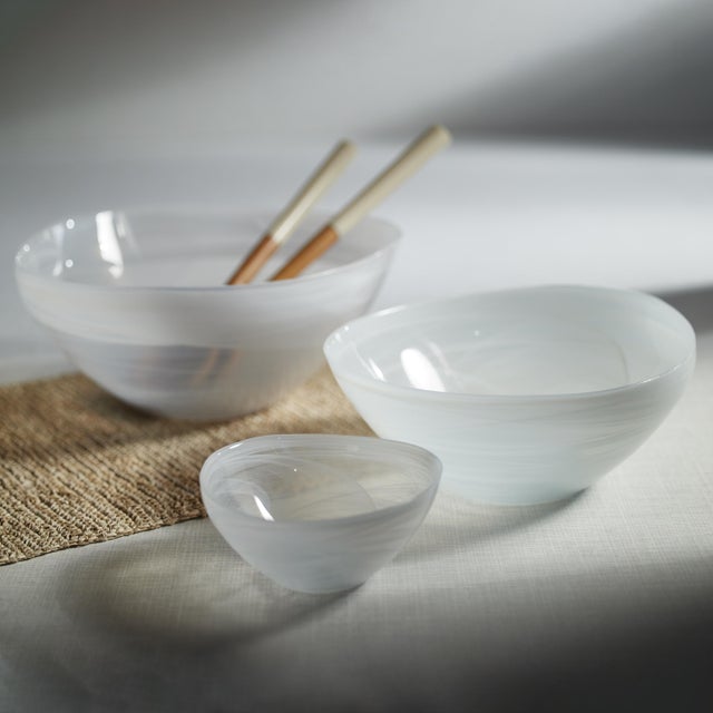 Contemporary Reneta Alabaster Glass Bowls, Set of 6 For Sale - Image 3 of 5