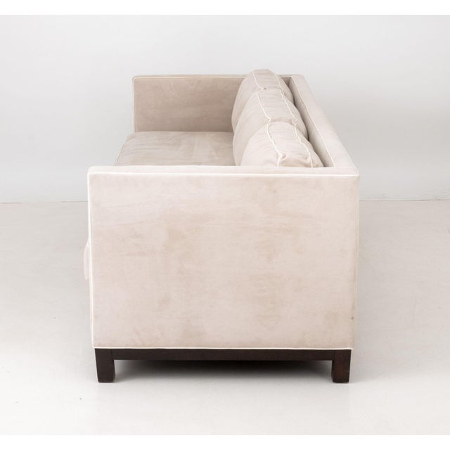 Early 21st Century Mitchell Gold + Bob Williams Beige Velvet Sofa For Sale - Image 5 of 7