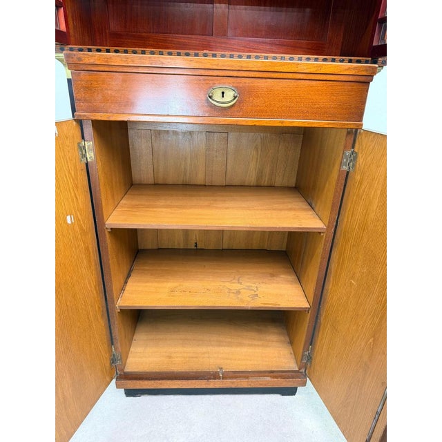 Wood Secessionist Geometric Vitrine Cabinet from August Ungethüm, 1890s For Sale - Image 7 of 18