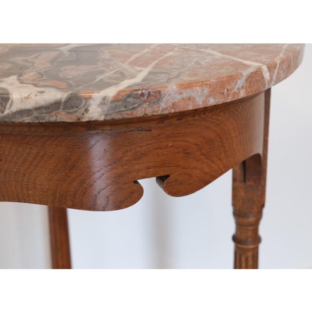 Late 19th Century Oak Occasional Side Tables with Marble Tops from Gillows, 1893, Set of 2 For Sale - Image 11 of 16