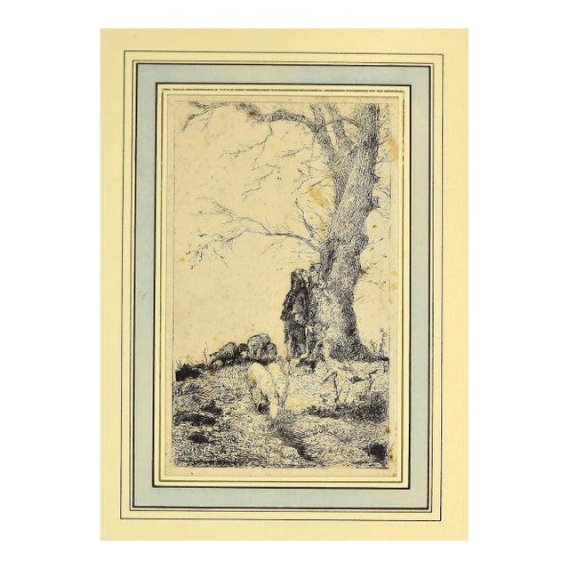 Pio Joris, Landscape, Etching, 1870s For Sale