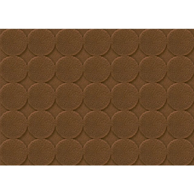 Contemporary Brown Circle Textured Rug from Marqqa For Sale - Image 3 of 4