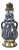 Mid-Century Moroccan Hand Painted Cobalt Ceramic Decanter with Wire Filigree Detailing, 1950s For Sale