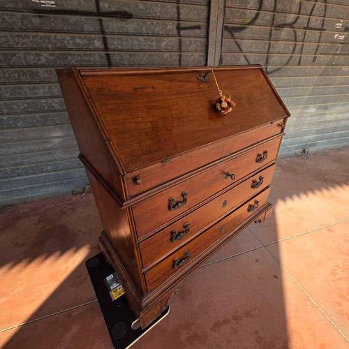 Antique Walnut Secretaire with Rocaille Bronze and Internal Compartment For Sale - Image 3 of 18