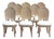 1980s Vintage Italian Hollywood Regency Grotto Shell-Back Dining Chairs - Set of 8 For Sale