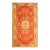 1920s Orange Medallion Rustic Central Asian Chinese Khotan Carpet 4' X 7' Handknotted Wool Rug For Sale