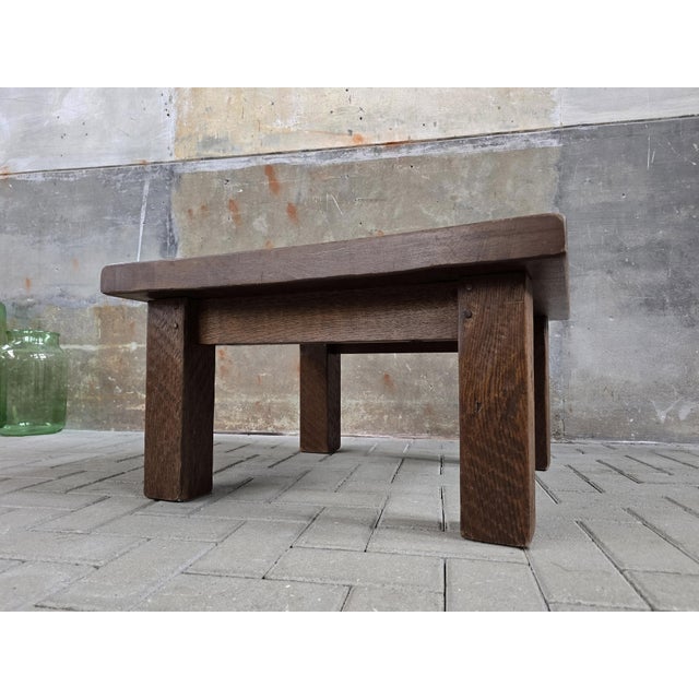 Large Mid-Century Modern Square Oak Coffee Table, 1970s For Sale - Image 13 of 13