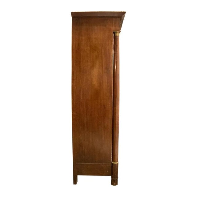 French Two-Door Oak Display Cabinet with Bronze Details, 1850 For Sale - Image 9 of 11