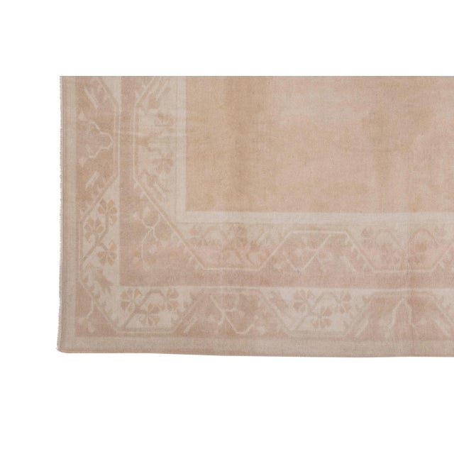 Vintage Turkish Oushak Rug With Pastel Color 5'4'' X 8'4'' For Sale - Image 4 of 11