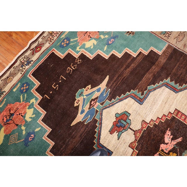 Textile Vintage Turkish Kars Intermediate Rug - 6'9" x 9'2" For Sale - Image 7 of 7