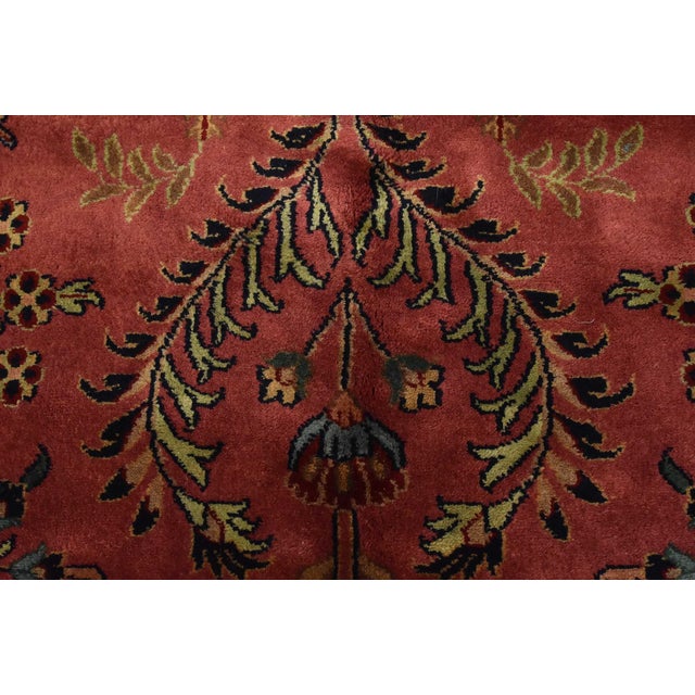 Sarouk Rug 9’11” X 13′ Pink Wool Traditional Hand-Knotted Oriental Carpet For Sale - Image 10 of 15