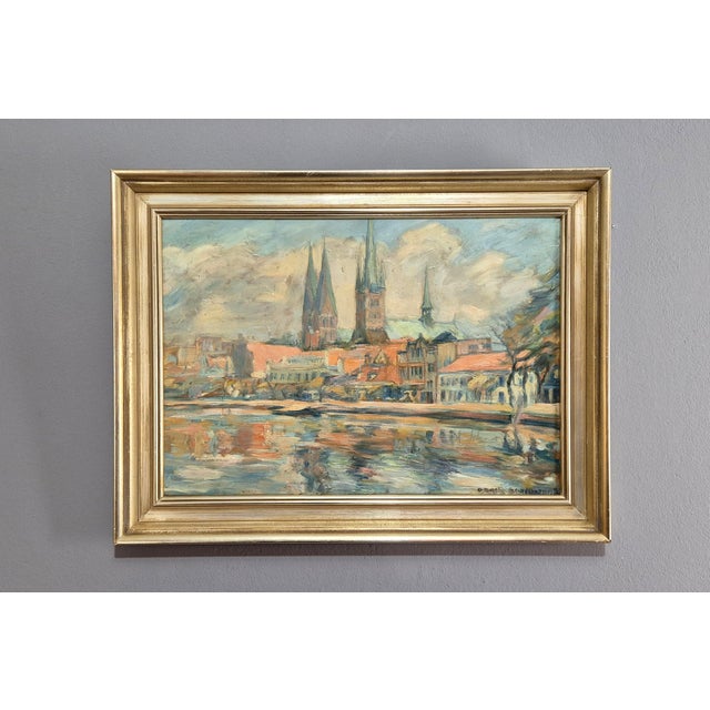 Otto Schulz Stradtmann, Lübeck, Oil Painting, 1920s, Framed For Sale - Image 6 of 17
