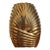 Vintage Jaru Metallic Gold Sculptural Swirl Vase, Hollywood Regency Ceramic Art For Sale