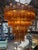 Italian Vintage Amber Murano Tronchi Glass Chandelier, Italy, 1970s For Sale - Image 3 of 7