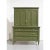 American of Martinsville Mid Century Transitional Highboy Dresser by American of Martinsville in Olive Green - Newly Painted For Sale - Image 4 of 13