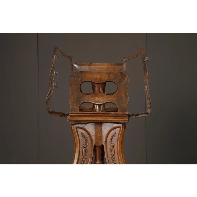 Victorian Rococo Revival Rotating Double Lectern With Candleholders, C 1850-1880 For Sale - Image 4 of 18