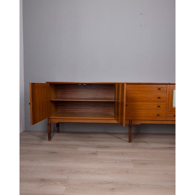 Vintage Italian Wooden Sideboard with Bar Compartment, 1960s For Sale - Image 11 of 13