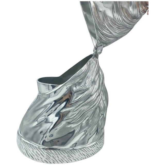 Mid-Century Modern Vintage Equestrian Horse Head Champagne Ice Bucket Cooler Silverplate For Sale - Image 3 of 10