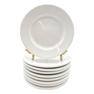 French Apilco Sèvres White Porcelain Appetizer Plates, Set of 9 For Sale