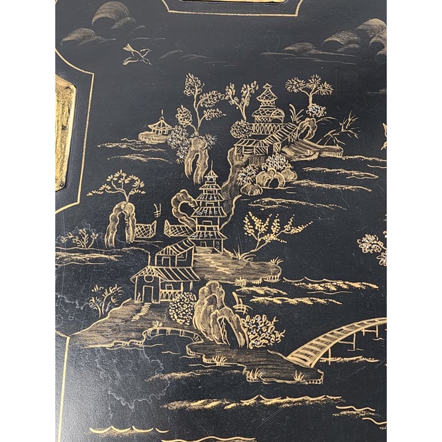 E.j. Victor Fine Furniture Chinoiserie Style Coffee Table For Sale - Image 11 of 17