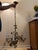 Hollywood Regency Vintage Hans Kögl Style Brass Lily Floral Chandelier, 3-Light, Hollywood Regency, Italian Florentine, 1970s For Sale - Image 3 of 6